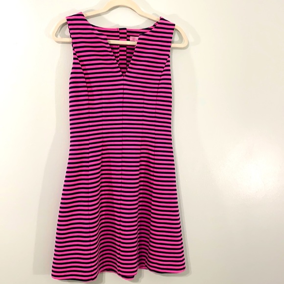 NWOT Lilly Pulitzer Brielle pink and blue striped sleeveless mini dress - Picture 4 of 9